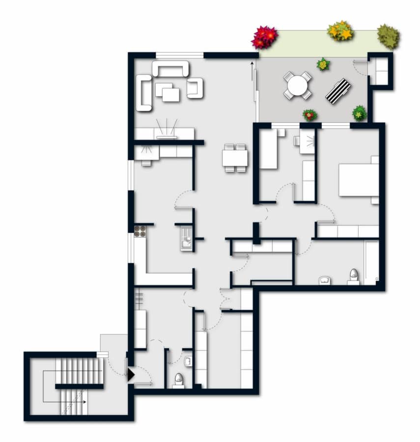 Perfektes Zuhause: 4,5-Zimmer-Eigentumswohnung mit traumhaftem Talblick in Herdecke-Ende - Grundriss Eigentumswohnung