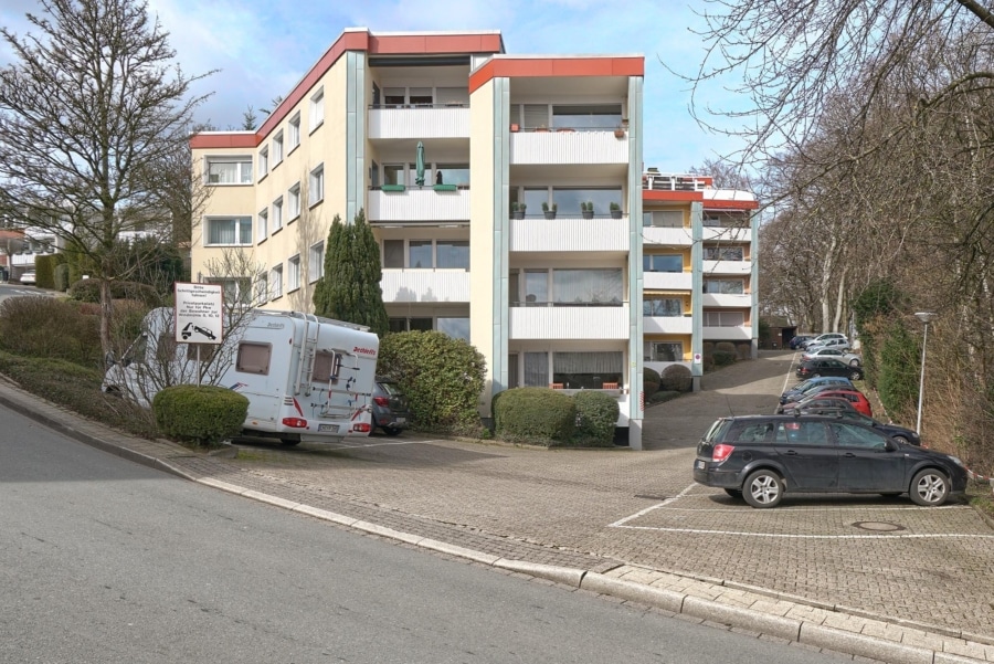 2-Zimmer-Eigentumswohnung mit Sonnenloggia in Herdecke am Schraberg - Außenansicht