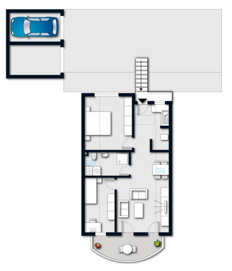 Attraktive 3-Zimmer-Eigentumswohnung mit Balkon in ruhiger Lage von Herdecke-Westende - Grundriss